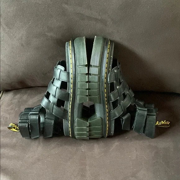 Dr. Martens Ricki Gladiator Black Platform Sandals 7 - Picture 6 of 14